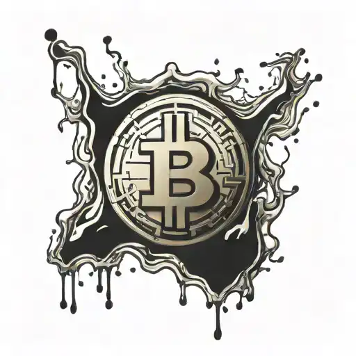 Bitcoin Symbol Blink 182 Smiley Face Melting