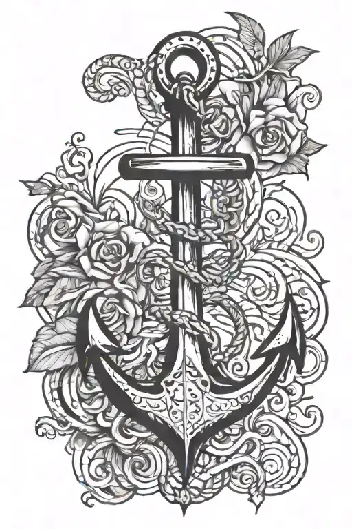 Anchor And Music Notes