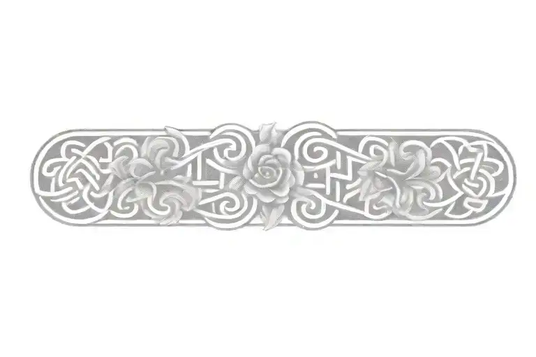 Celtic Knot With Flowers