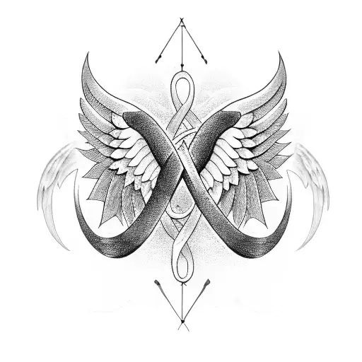 Infinity Symbol With Angel Wings