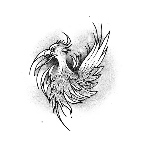 Phoenix With Flowers