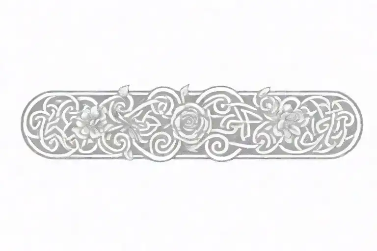 Celtic Knot With Flowers