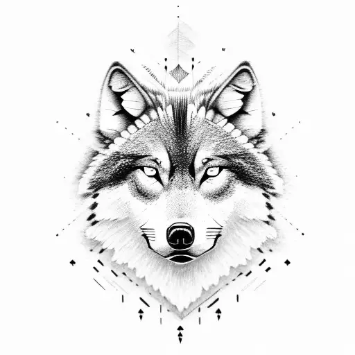 Half Black Half Wolf