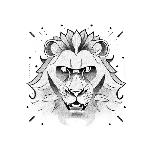 A Roaring Lion Playing A Musical Instrument