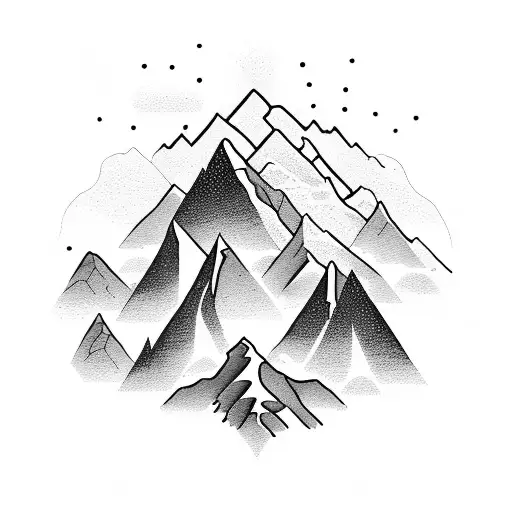 A Majestic Mountain Range With A Hidden Hiking Trail Leading To The Peak