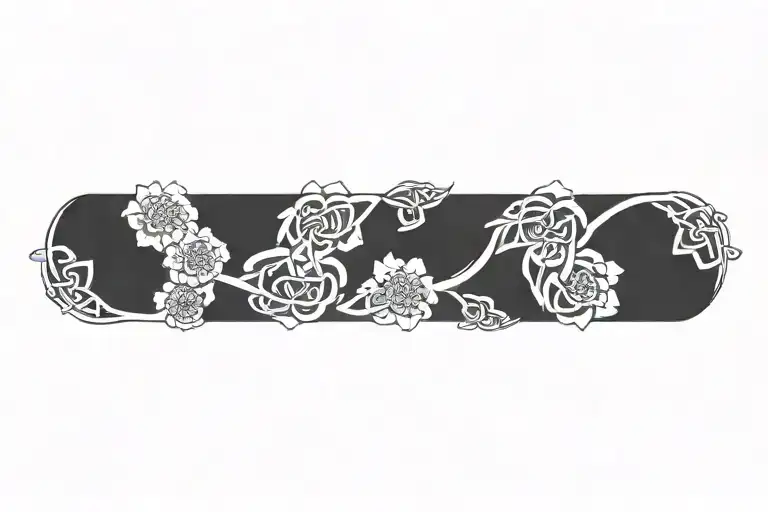 Celtic Knot With Flowers