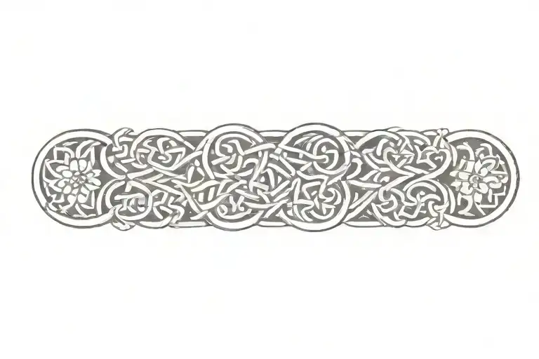 Celtic Knot With Flowers