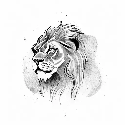 Girl Standing With Lion