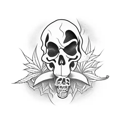 Grim Reaper Holding Cannabis Seed