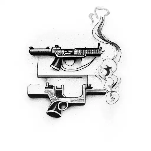 Trust No Body With Gun Smoking