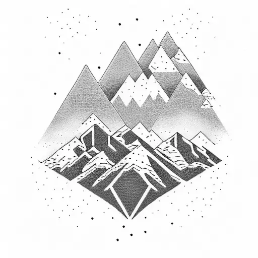 A Majestic Mountain Range With The Words 'Do Your Best Stay Strong' Incorporated Into The Design