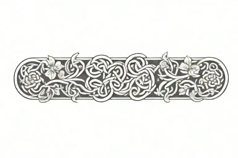 Celtic Knot With Flowers