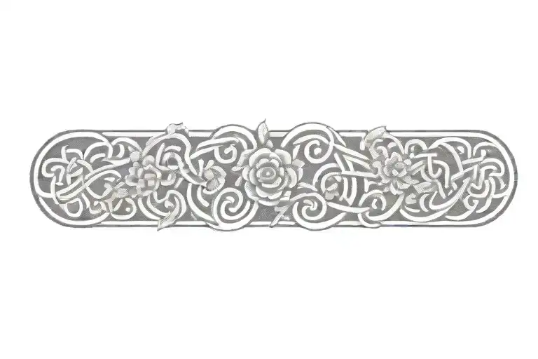 Celtic Knot With Flowers