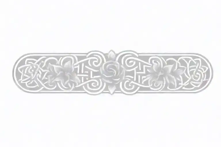 Celtic Knot With Flowers