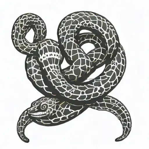 A Biohazard Snake Intertwined With A Dna Double Helix