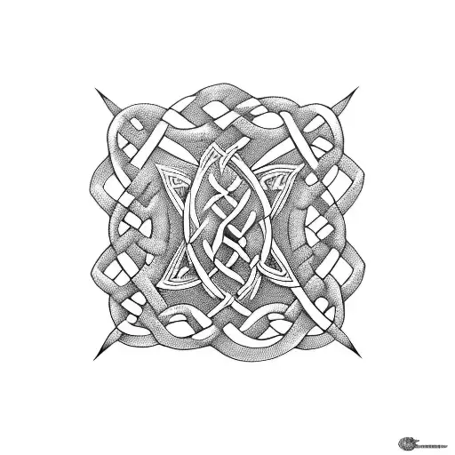 Celtic Arm Around Square