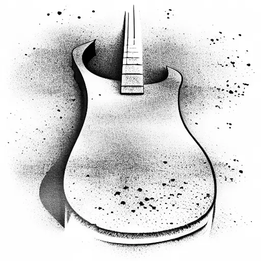 Edge Of A Guitar Made By Forest And Reflection Of It In A Lake