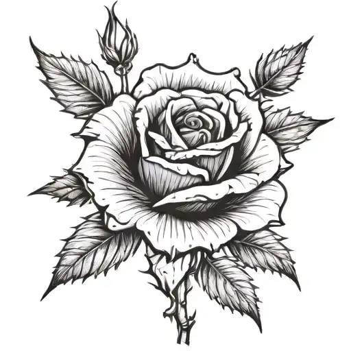 A Rose With A Thorny Stem