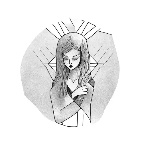 Girl With A Broken Heart In Her Hands