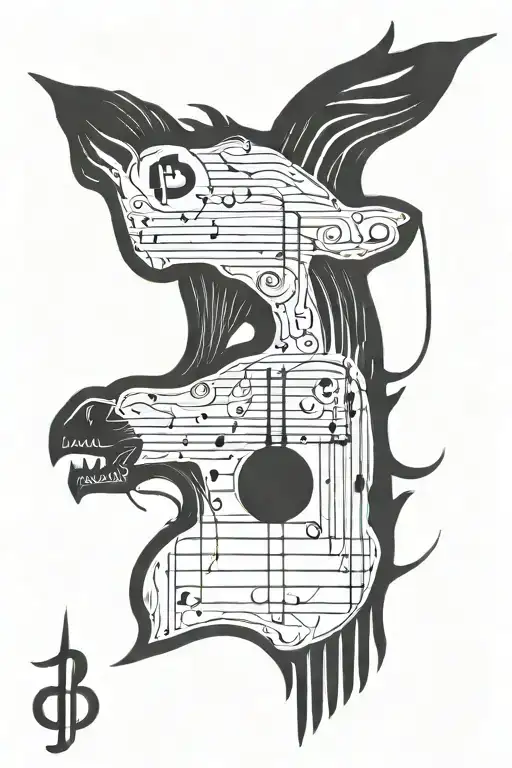 Neck Tattoo For Music Lover Boy