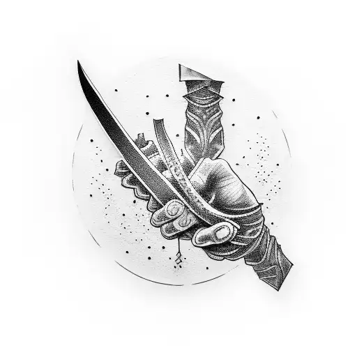 Mother Hands Holding A Shattered Sword