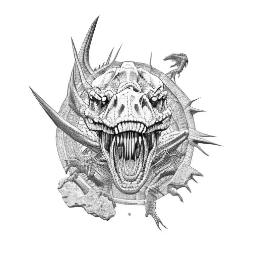 Crawling Dinosaur's Skeleton