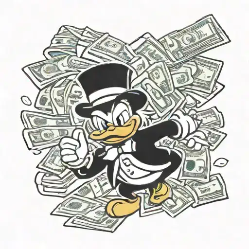 Scrooge Mcduck Whith Money And Guns