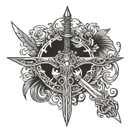 Sword With Wings Spread