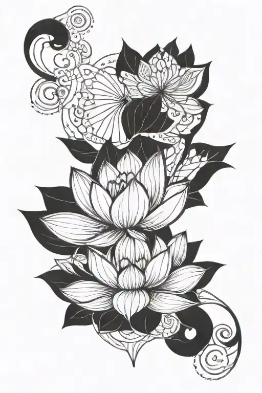Lotus Flower With Intricate Geometric Patterns Representing Inner Peace And Balance