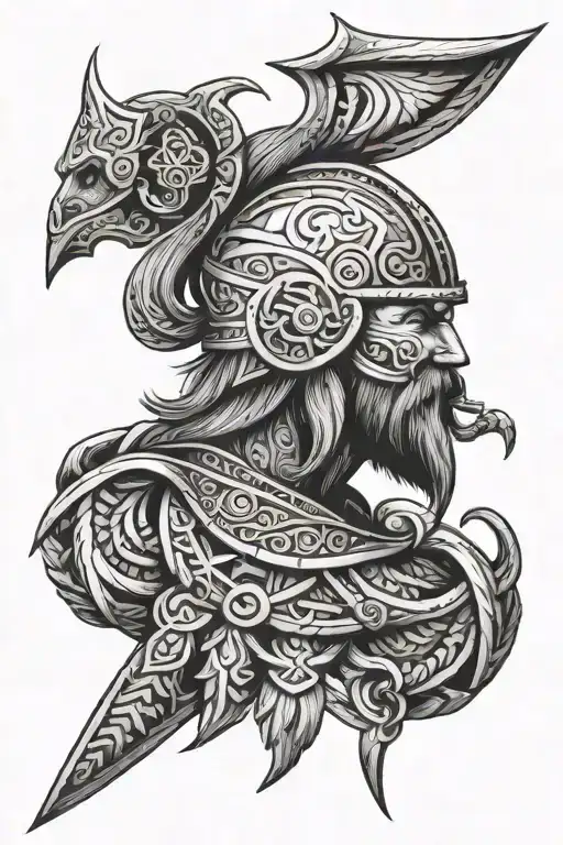 Norse Viking Tattoo Design