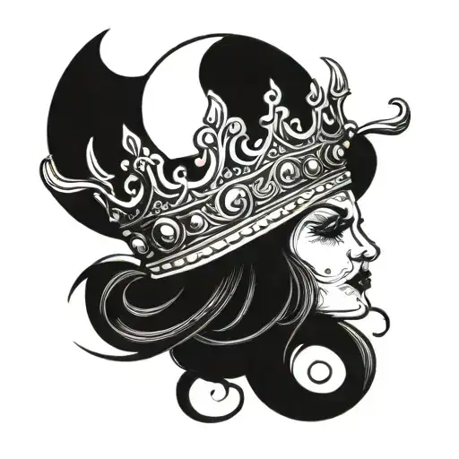 Moon Wearing A Lopsided Crown