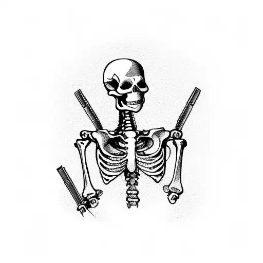Skeleton With Gun