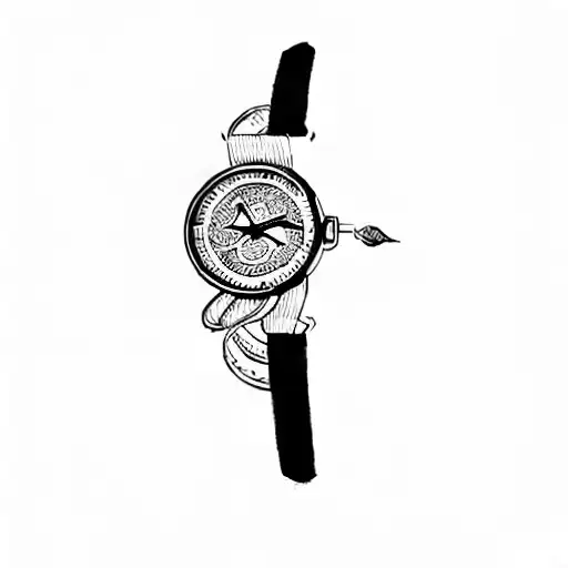 A Watch On A Black Background