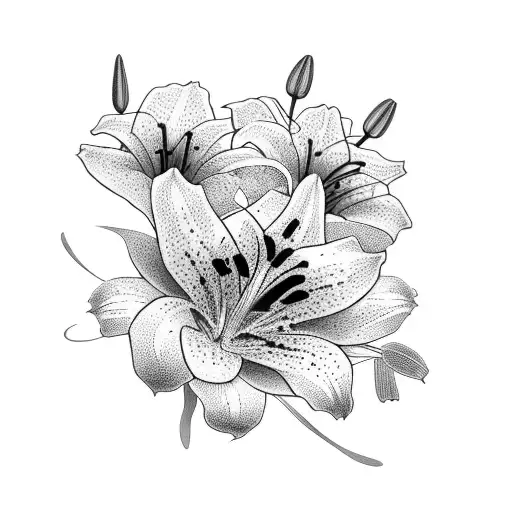 Lily With The Name Harrison In Japanese In Red