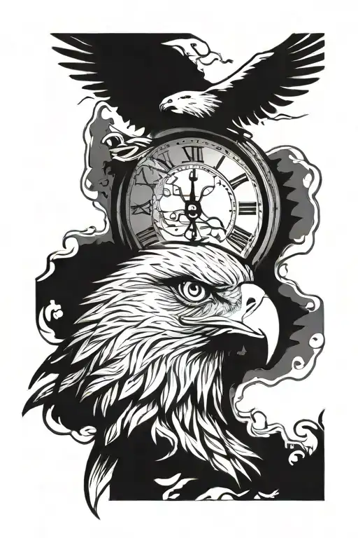 A Clock With An Eagle And An Eye
