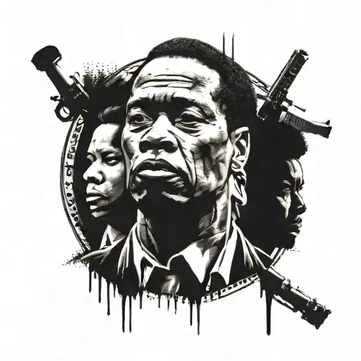 A Realistic Mural Featuring Movies American Gangster