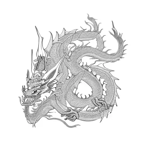Dragon And Symbol