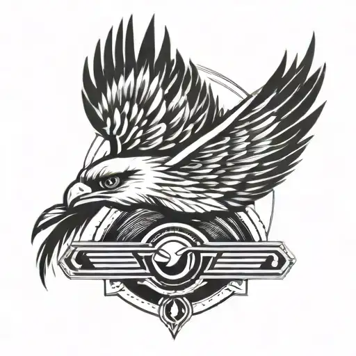 Incorporate The Thunderbird Car Logo Into A Memorial Tattoo Dedicated To Someone Who Has Passed Away