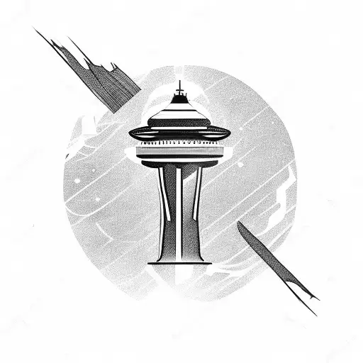 Space Needle With Roots