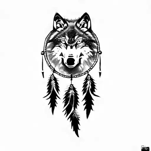 Wolf Dream Catcher