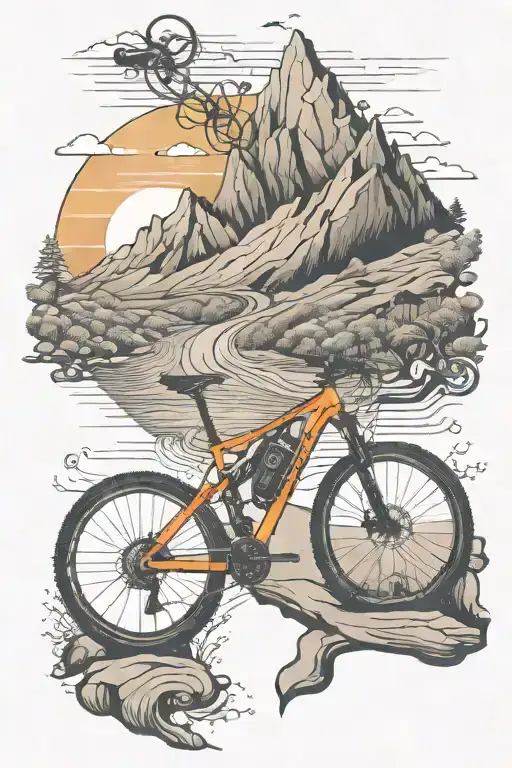 Road Cycling And Mountain Biking Trail Winding