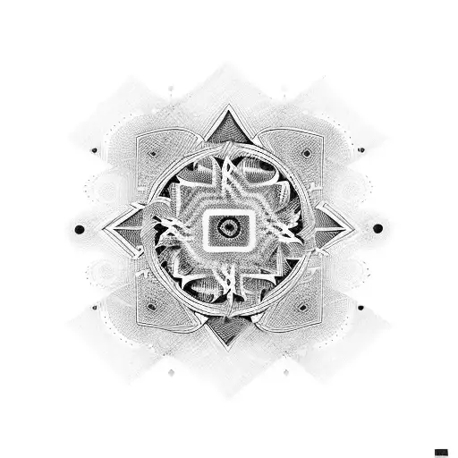 A Combination Of Binary Code And Guitar Strings Forming A Unique Pattern