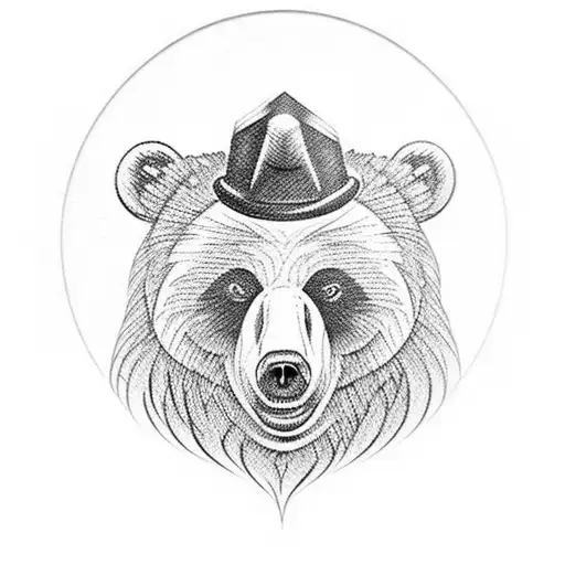 Bear With Monocle And Hat