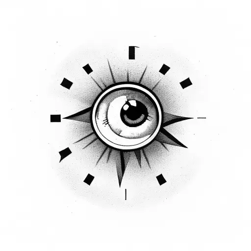 Eye With Clock As The Eyeball