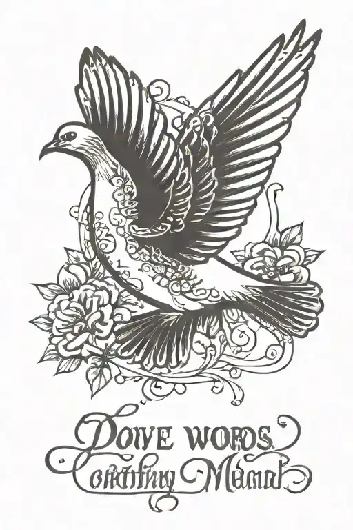 Dove Words Always On My Mind Forever In My Heart Shape
