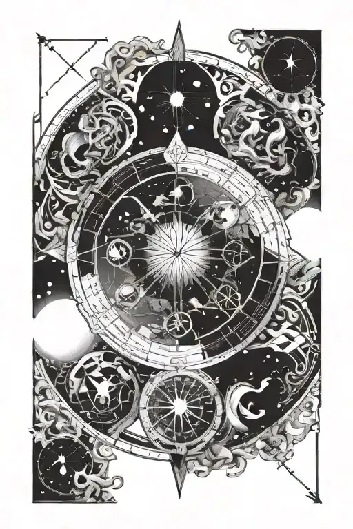 A Cosmic Zodiac Wheel Incorporating Fiber Laser Engraving Elements