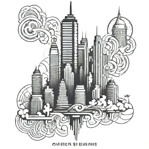 Combine The New York Subliners Logo With A Futuristic Cityscape