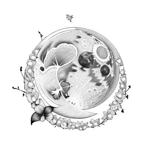 A Slightly Broken Letter With A Drawing Of The Moon And Flowers From Argentine Patagonia Inside