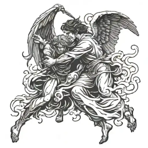 Angel Fighting Demon