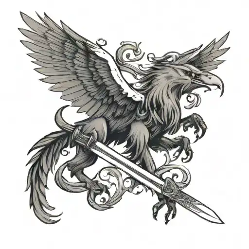 Griffon With Sword Wrapped